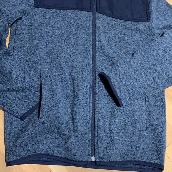 Children’s Place Boys Uniform Sweater Fleece Trail Jacket - Tidal - size L - Picture 4 of 8